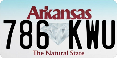 AR license plate 786KWU