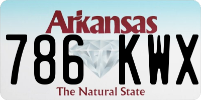 AR license plate 786KWX