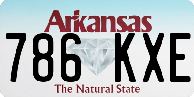 AR license plate 786KXE