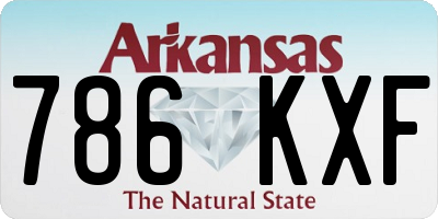 AR license plate 786KXF