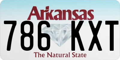 AR license plate 786KXT