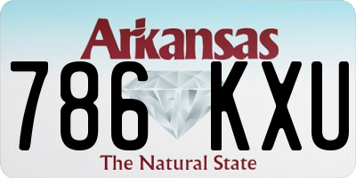 AR license plate 786KXU