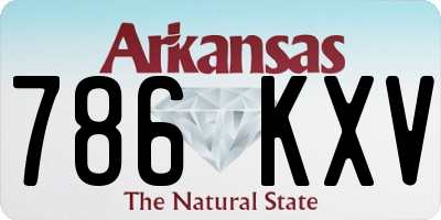 AR license plate 786KXV