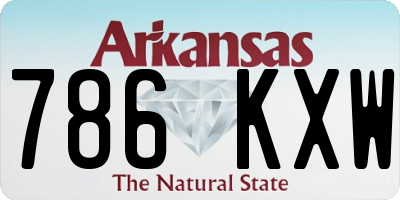 AR license plate 786KXW