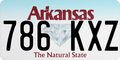AR license plate 786KXZ
