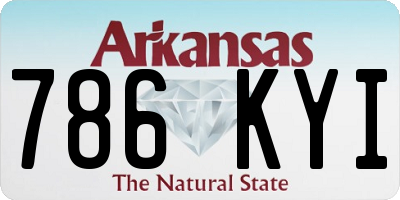AR license plate 786KYI
