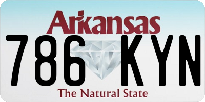 AR license plate 786KYN