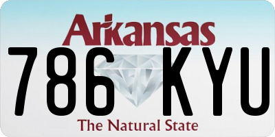 AR license plate 786KYU