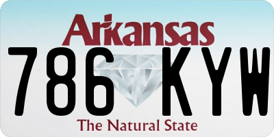 AR license plate 786KYW