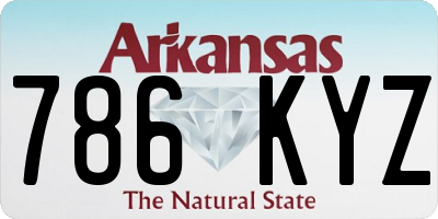 AR license plate 786KYZ