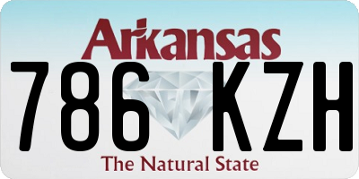 AR license plate 786KZH