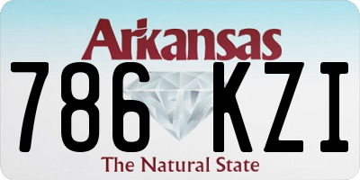 AR license plate 786KZI