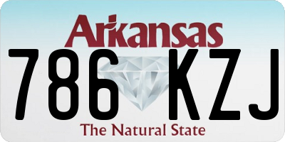 AR license plate 786KZJ