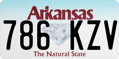 AR license plate 786KZV