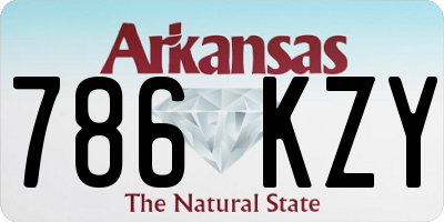 AR license plate 786KZY