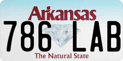 AR license plate 786LAB