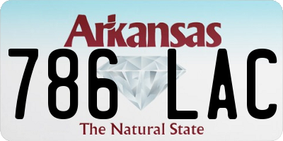 AR license plate 786LAC