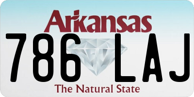 AR license plate 786LAJ