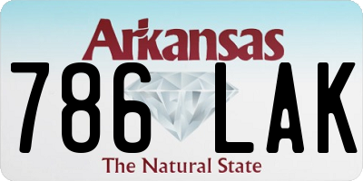 AR license plate 786LAK