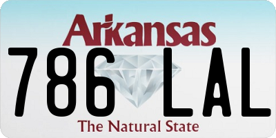 AR license plate 786LAL