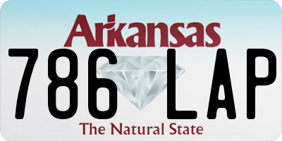 AR license plate 786LAP