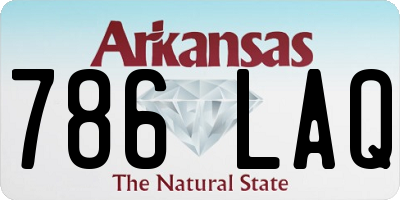 AR license plate 786LAQ