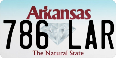 AR license plate 786LAR