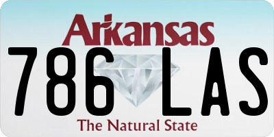 AR license plate 786LAS
