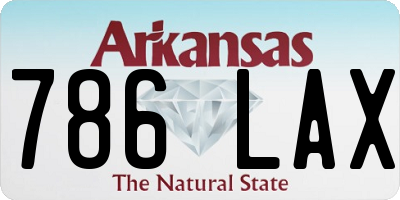 AR license plate 786LAX