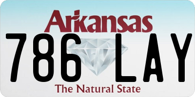 AR license plate 786LAY