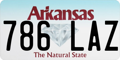 AR license plate 786LAZ