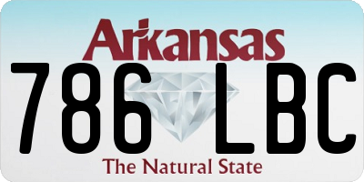 AR license plate 786LBC