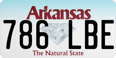AR license plate 786LBE
