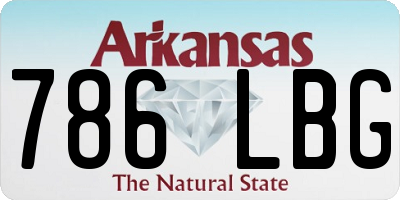 AR license plate 786LBG