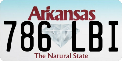 AR license plate 786LBI