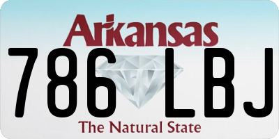 AR license plate 786LBJ