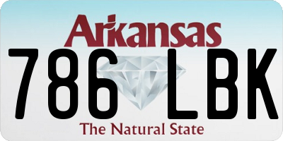 AR license plate 786LBK