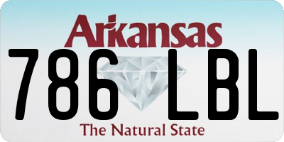 AR license plate 786LBL