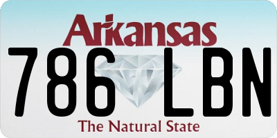AR license plate 786LBN