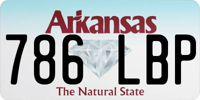 AR license plate 786LBP