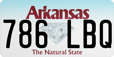 AR license plate 786LBQ