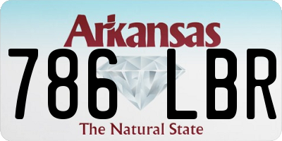 AR license plate 786LBR