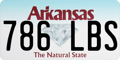 AR license plate 786LBS