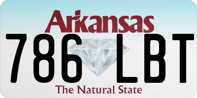 AR license plate 786LBT