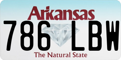 AR license plate 786LBW