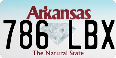 AR license plate 786LBX