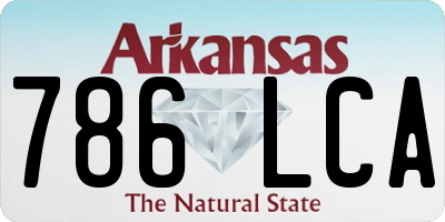 AR license plate 786LCA