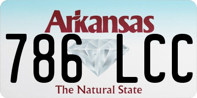 AR license plate 786LCC