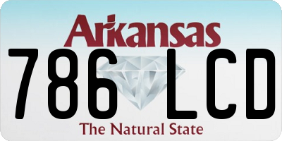 AR license plate 786LCD