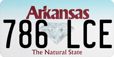 AR license plate 786LCE